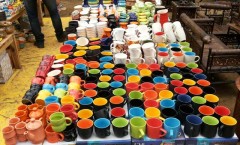 Colorful tea cups